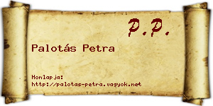 Palotás Petra névjegykártya